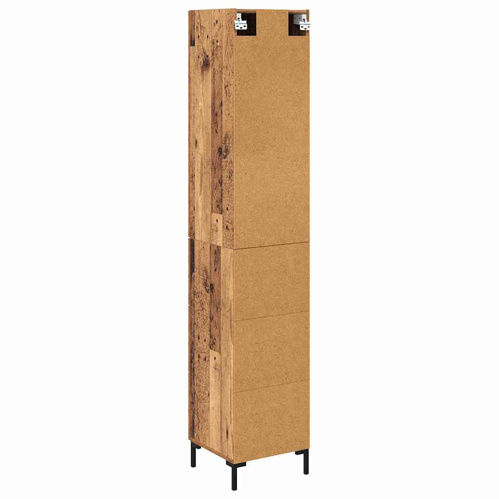 Vysoký Bufet Staré Dřevo 34,5 X 34 X 180 Cm Kompozitní Dřevo