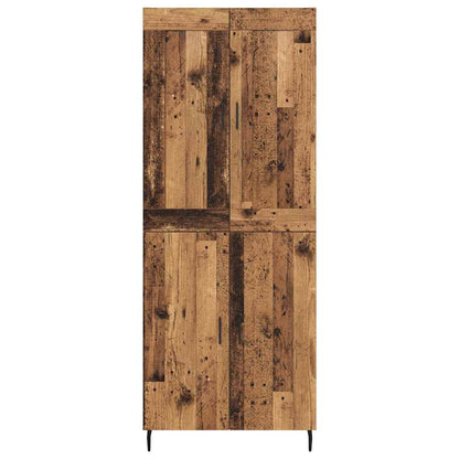 Vysoký Bufet 2 Ks Staré Dřevo 69,5 X 34 X 180 Cm