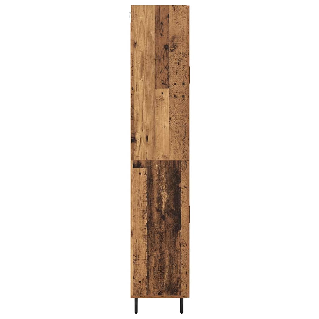 Vysoký Bufet 2 Ks Staré Dřevo 69,5 X 34 X 180 Cm