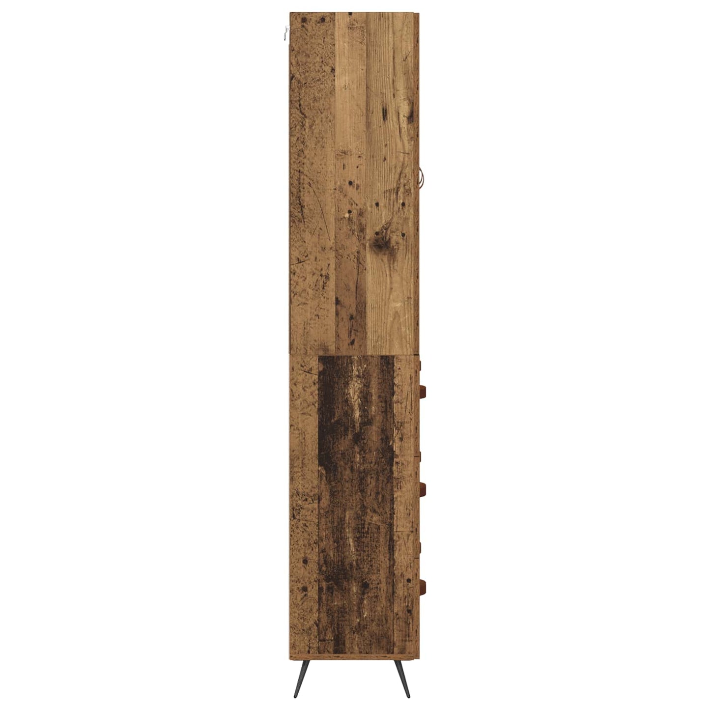 Vysoký Bufet Staré Dřevo 69,5 X 34 X 180 Cm Kompozitní Dřevo