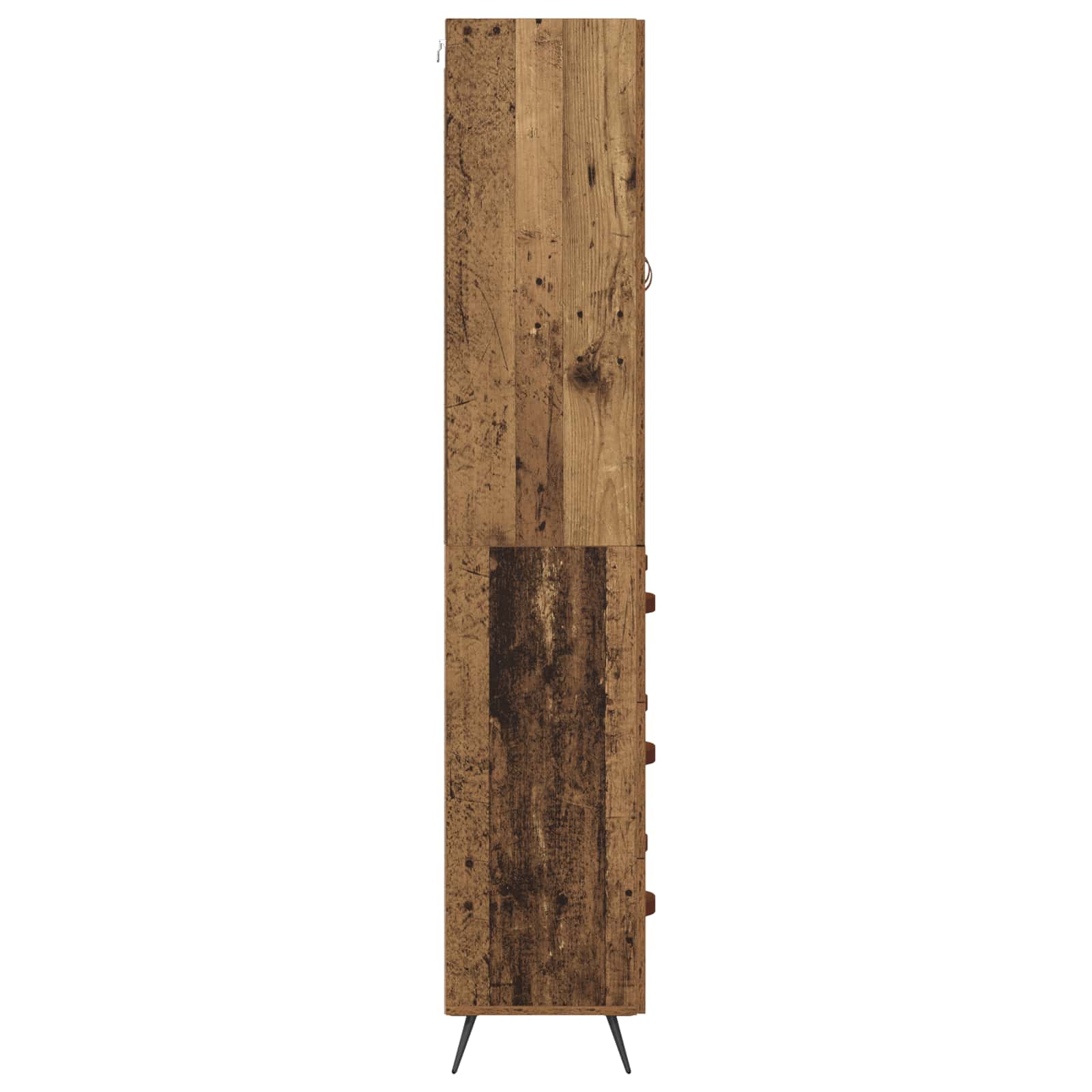 Vysoký Bufet Staré Dřevo 69,5 X 34 X 180 Cm Kompozitní Dřevo