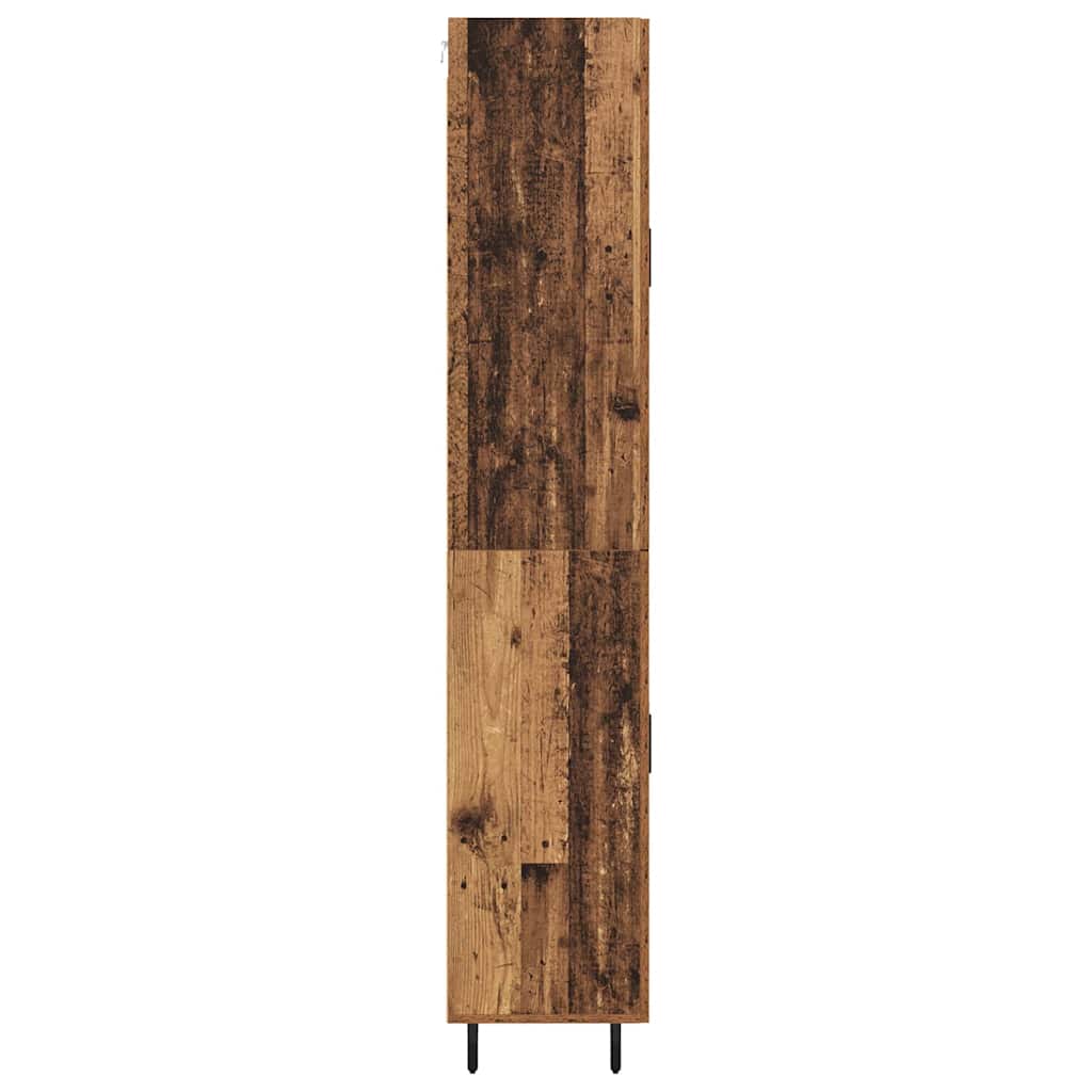 Vysoký Bufet 2 Ks Staré Dřevo 69,5 X 34 X 180 Cm