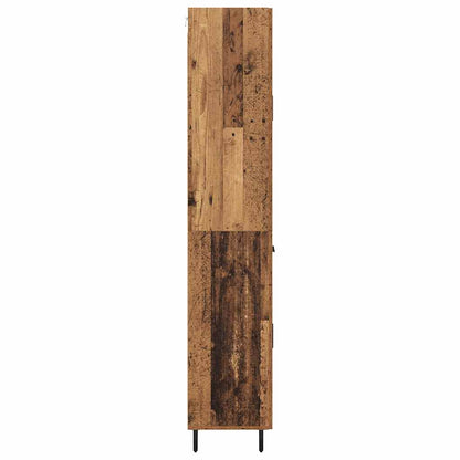 Vysoký Bufet 2 Ks Staré Dřevo 69,5 X 34 X 180 Cm