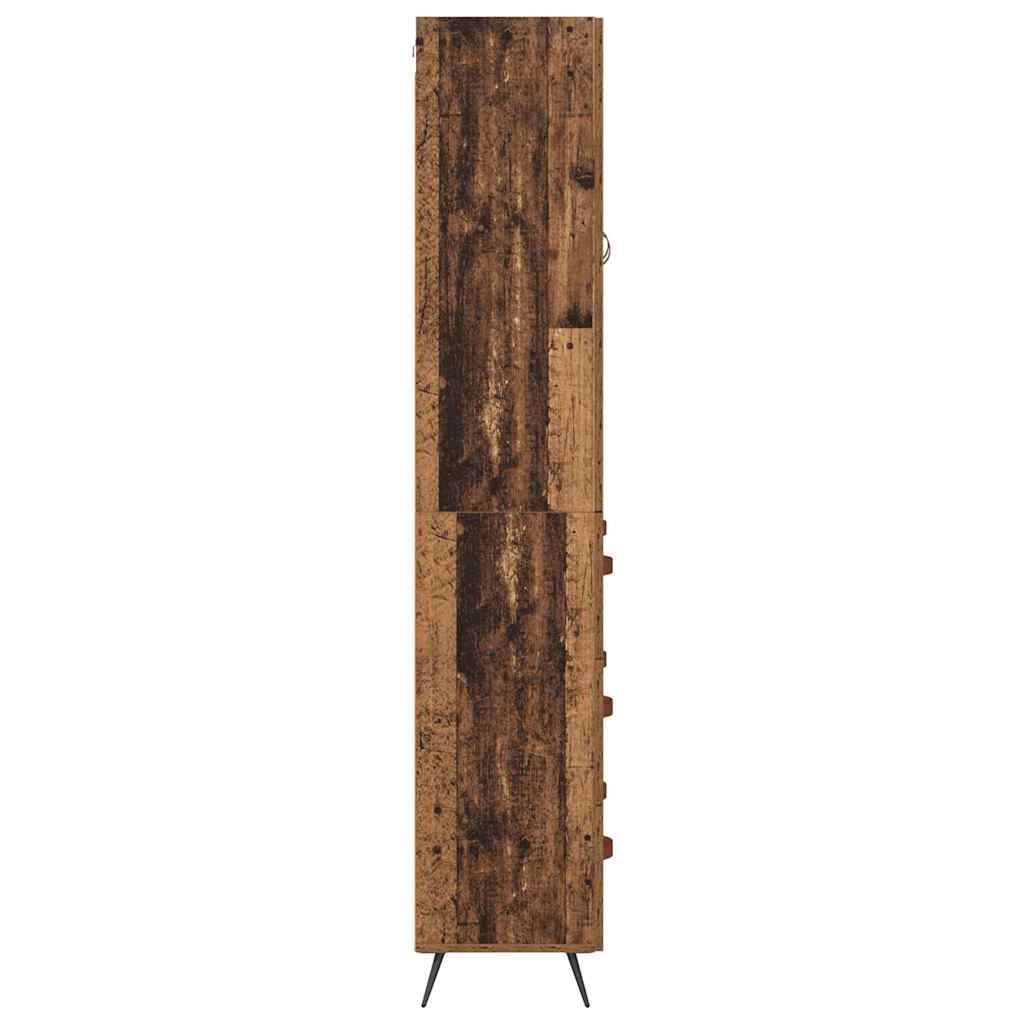 Vysoký Bufet Staré Dřevo 69,5 X 34 X 180 Cm Kompozitní Dřevo