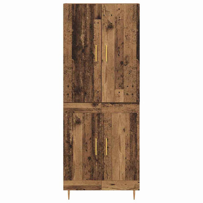 Vysoký Bufet Staré Dřevo 69,5 X 34 X 180 Cm Kompozitní Dřevo