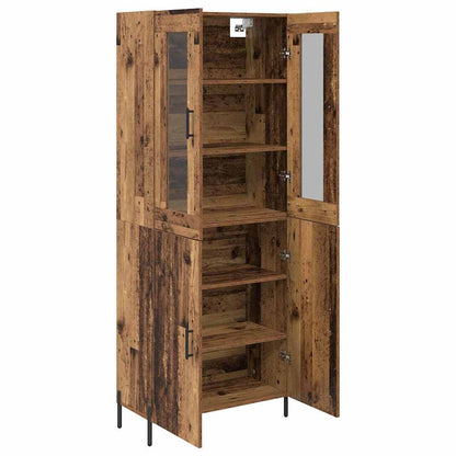 Vysoký Bufet Staré Dřevo 69,5 X 34 X 180 Cm Kompozitní Dřevo