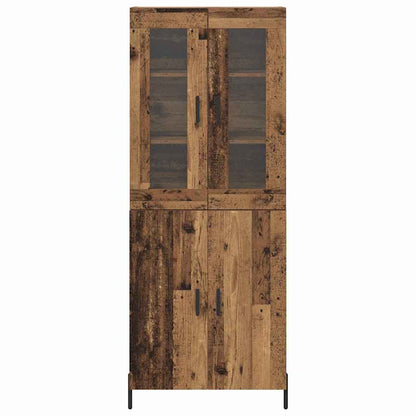 Vysoký Bufet Staré Dřevo 69,5 X 34 X 180 Cm Kompozitní Dřevo