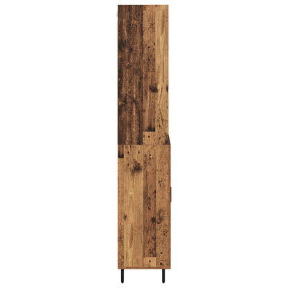 Vysoký Bufet 2 Ks Staré Dřevo 69,5 X 32,5 X 180 Cm