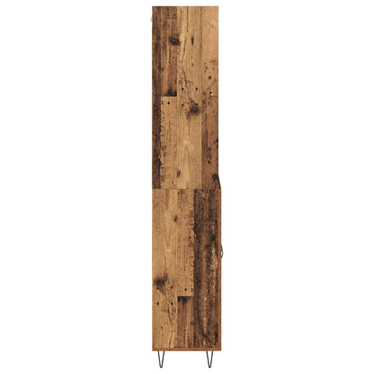 Vysoký Bufet 2 Ks Staré Dřevo 69,5 X 34 X 180 Cm
