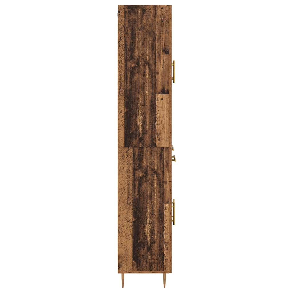 Vysoký Bufet 2 Ks Staré Dřevo 69,5 X 34 X 180 Cm
