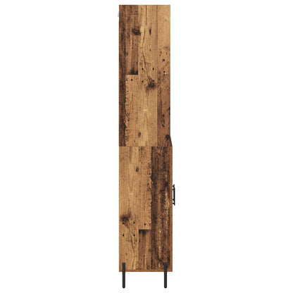 Vysoký Bufet Staré Dřevo 69,5 X 32,5 X 180 Cm Kompozitní Dřevo