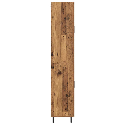 Vysoký Bufet 2 Ks Staré Dřevo 69,5 X 34 X 180 Cm