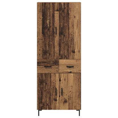 Vysoký Bufet Staré Dřevo 69,5 X 34 X 180 Cm Kompozitní Dřevo