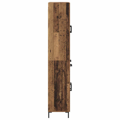 Vysoký Bufet Staré Dřevo 69,5 X 34 X 180 Cm Kompozitní Dřevo