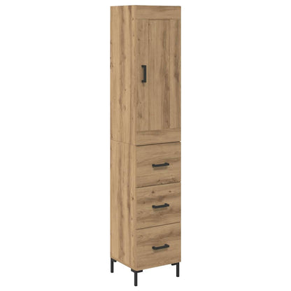Vysoký Bufet Artisanový Dub 34,5 X 34 X 180 Cm Kompozitní Dřevo