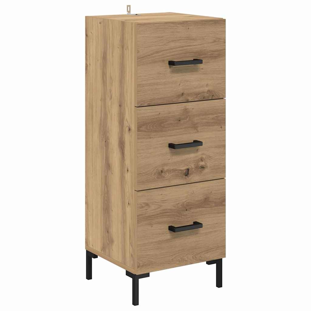 Vysoký Bufet Artisanový Dub 34,5 X 34 X 180 Cm Kompozitní Dřevo