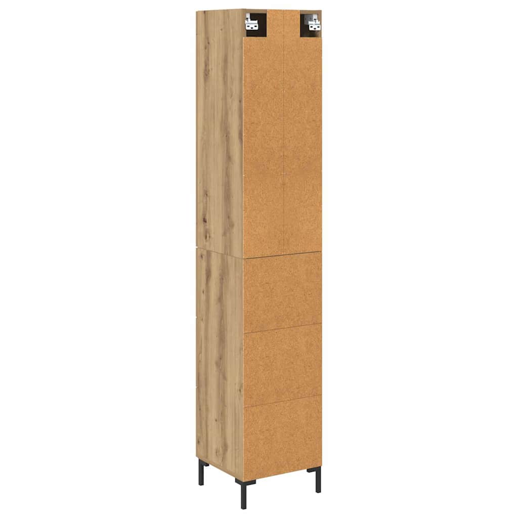 Vysoký Bufet Artisanový Dub 34,5 X 34 X 180 Cm Kompozitní Dřevo