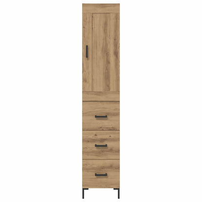 Vysoký Bufet Artisanový Dub 34,5 X 34 X 180 Cm Kompozitní Dřevo