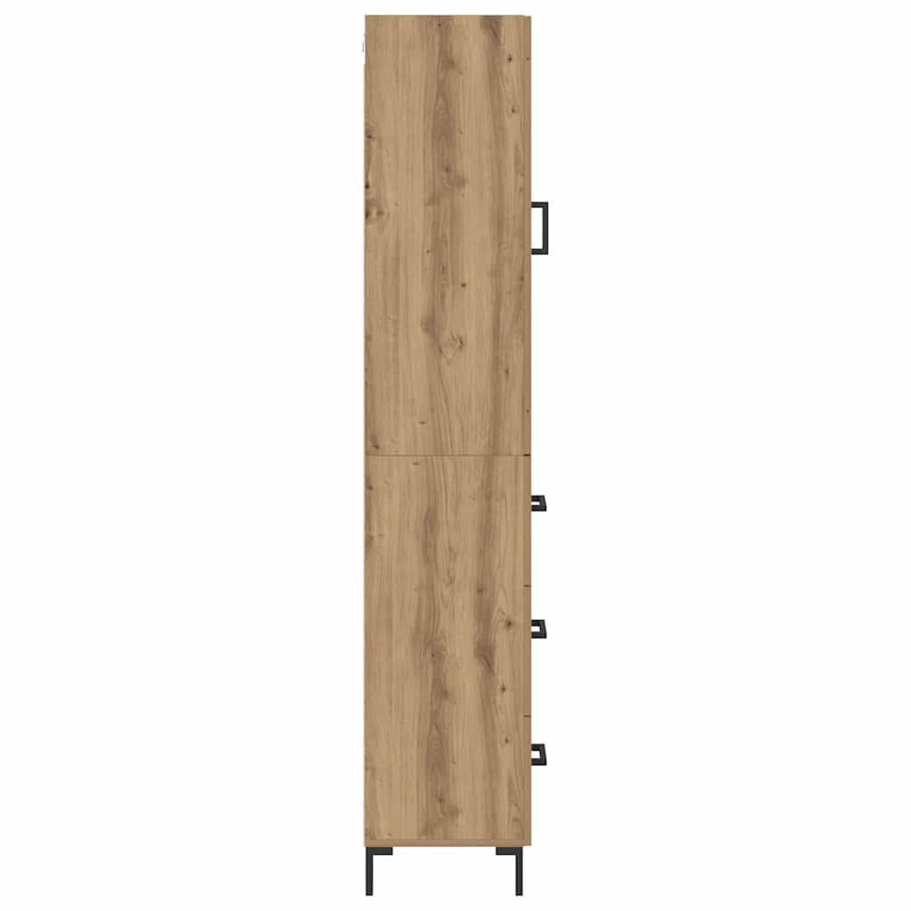 Vysoký Bufet Artisanový Dub 34,5 X 34 X 180 Cm Kompozitní Dřevo