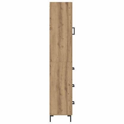 Vysoký Bufet Artisanový Dub 34,5 X 34 X 180 Cm Kompozitní Dřevo