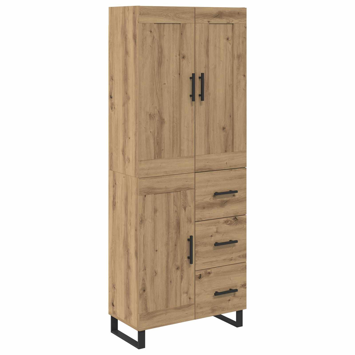 Vysoký Bufet 2 Ks Artisanový Dub 69,5 X 34 X 180 Cm