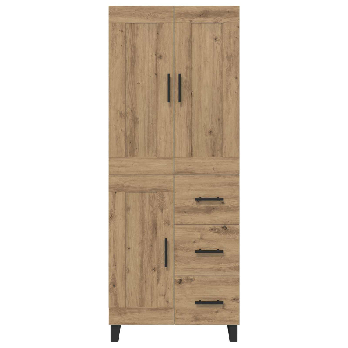Vysoký Bufet 2 Ks Artisanový Dub 69,5 X 34 X 180 Cm