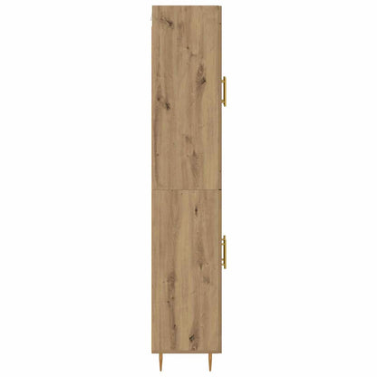 Vysoký Bufet Artisanový Dub 69,5 X 34 X 180 Cm Kompozitní Dřevo