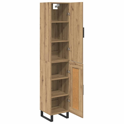 Vysoký Bufet Artisanový Dub 34,5 X 34 X 180 Cm Kompozitní Dřevo
