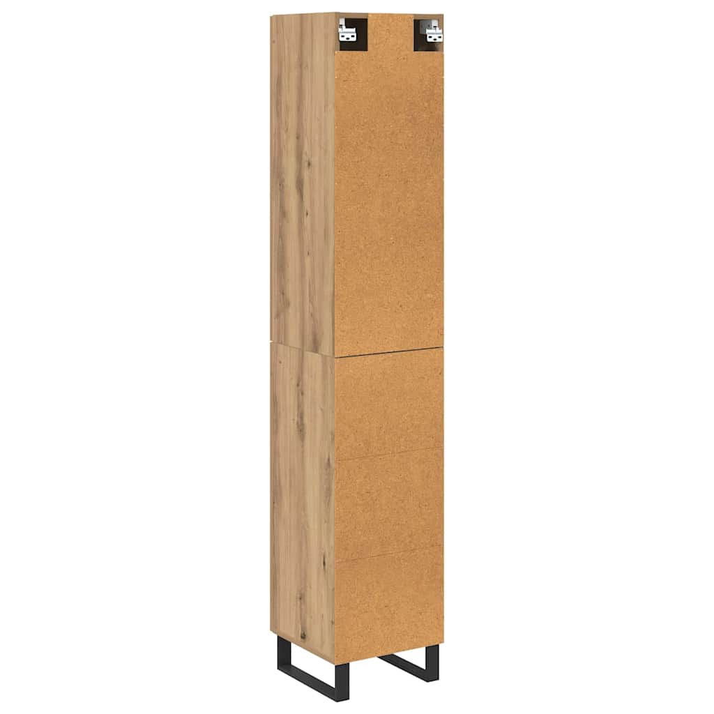 Vysoký Bufet Artisanový Dub 34,5 X 34 X 180 Cm Kompozitní Dřevo