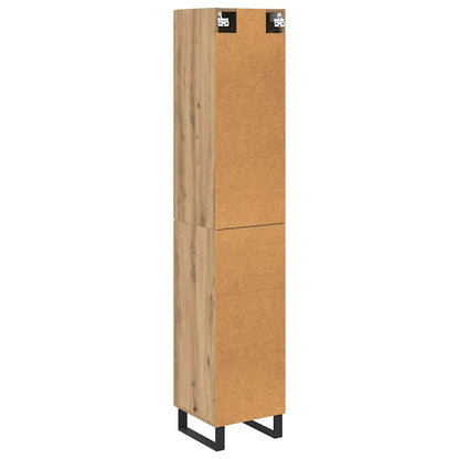 Vysoký Bufet Artisanový Dub 34,5 X 34 X 180 Cm Kompozitní Dřevo