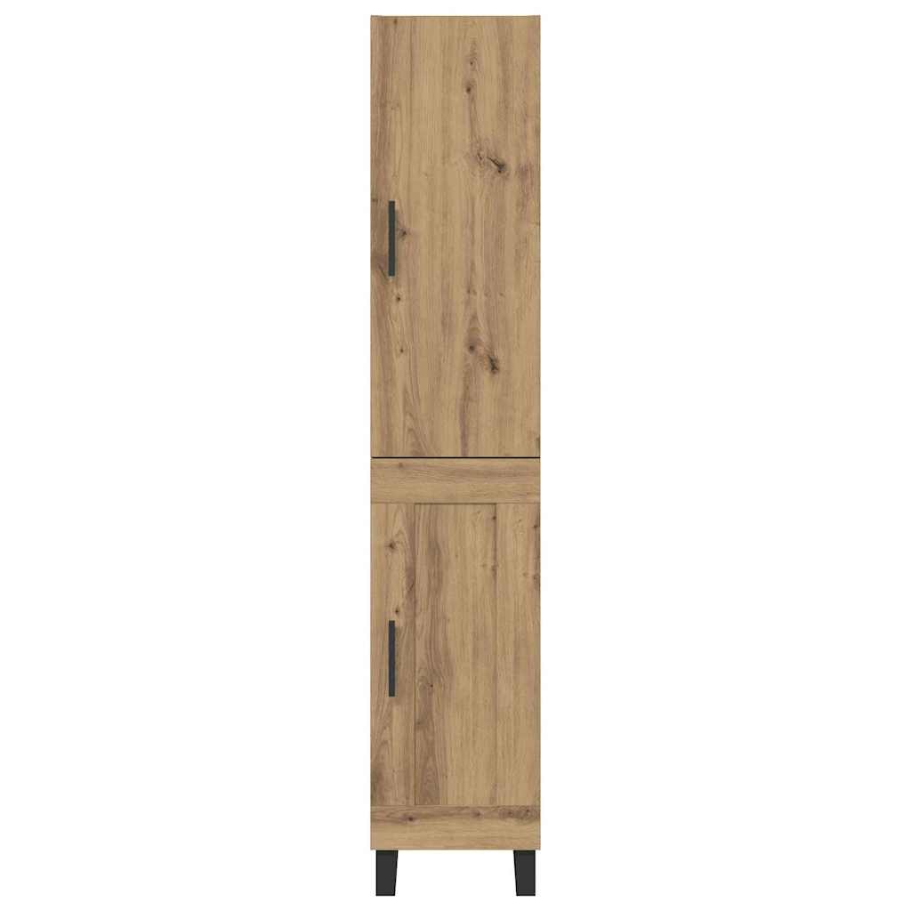 Vysoký Bufet Artisanový Dub 34,5 X 34 X 180 Cm Kompozitní Dřevo