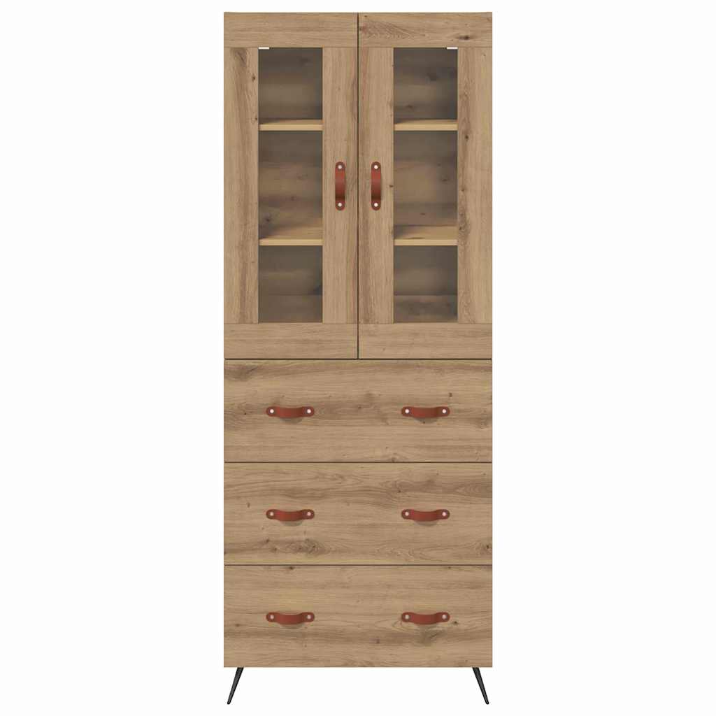 Vysoká Skříň S Policí 2 Ks Artisanový Dub 69,5 X 34 X 180 Cm
