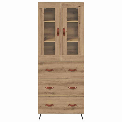Vysoká Skříň S Policí 2 Ks Artisanový Dub 69,5 X 34 X 180 Cm
