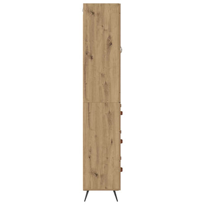 Vysoká Skříň S Policí 2 Ks Artisanový Dub 69,5 X 34 X 180 Cm