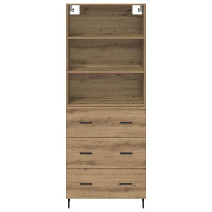 Vysoký Bufet 2 Ks Artisanový Dub 69,5 X 32,5 X 180 Cm