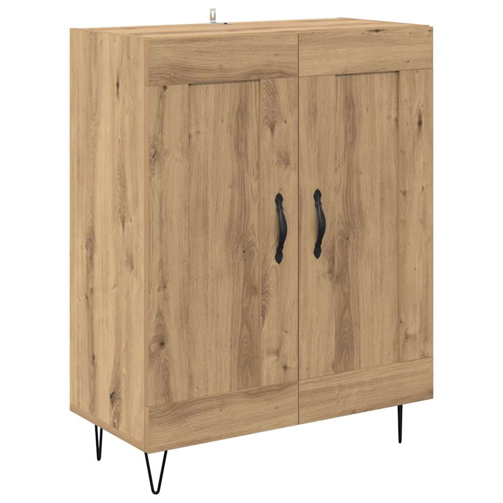 Vysoký Bufet Artisanový Dub 69,5 X 34 X 180 Cm Kompozitní Dřevo