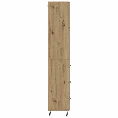 Vysoký Bufet Artisanový Dub 69,5 X 34 X 180 Cm Kompozitní Dřevo