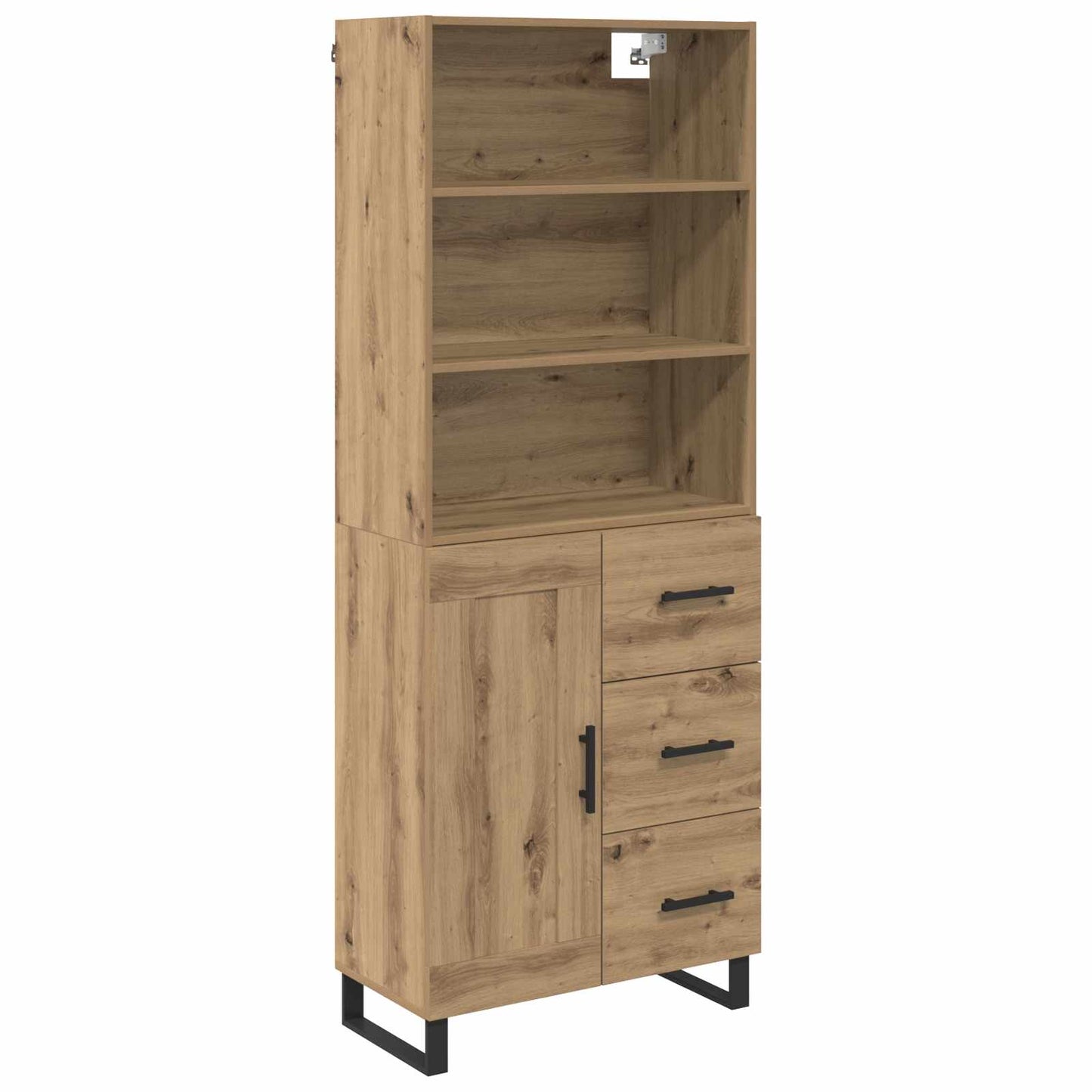 Vysoký Bufet 2 Ks Artisanový Dub 69,5 X 34 X 180 Cm