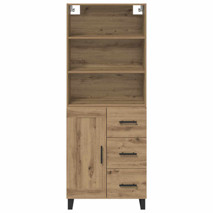 Vysoký Bufet 2 Ks Artisanový Dub 69,5 X 34 X 180 Cm
