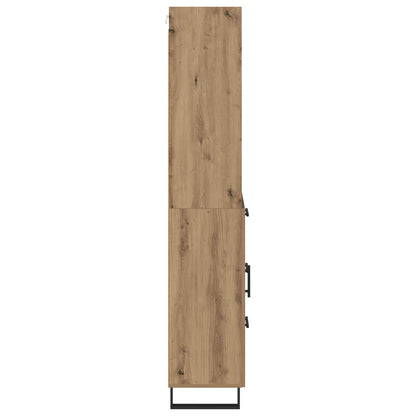 Vysoký Bufet 2 Ks Artisanový Dub 69,5 X 34 X 180 Cm