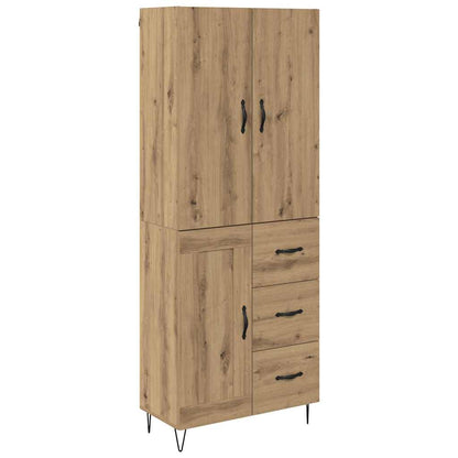 Vysoký Bufet 2 Ks Artisanový Dub 69,5 X 34 X 180 Cm