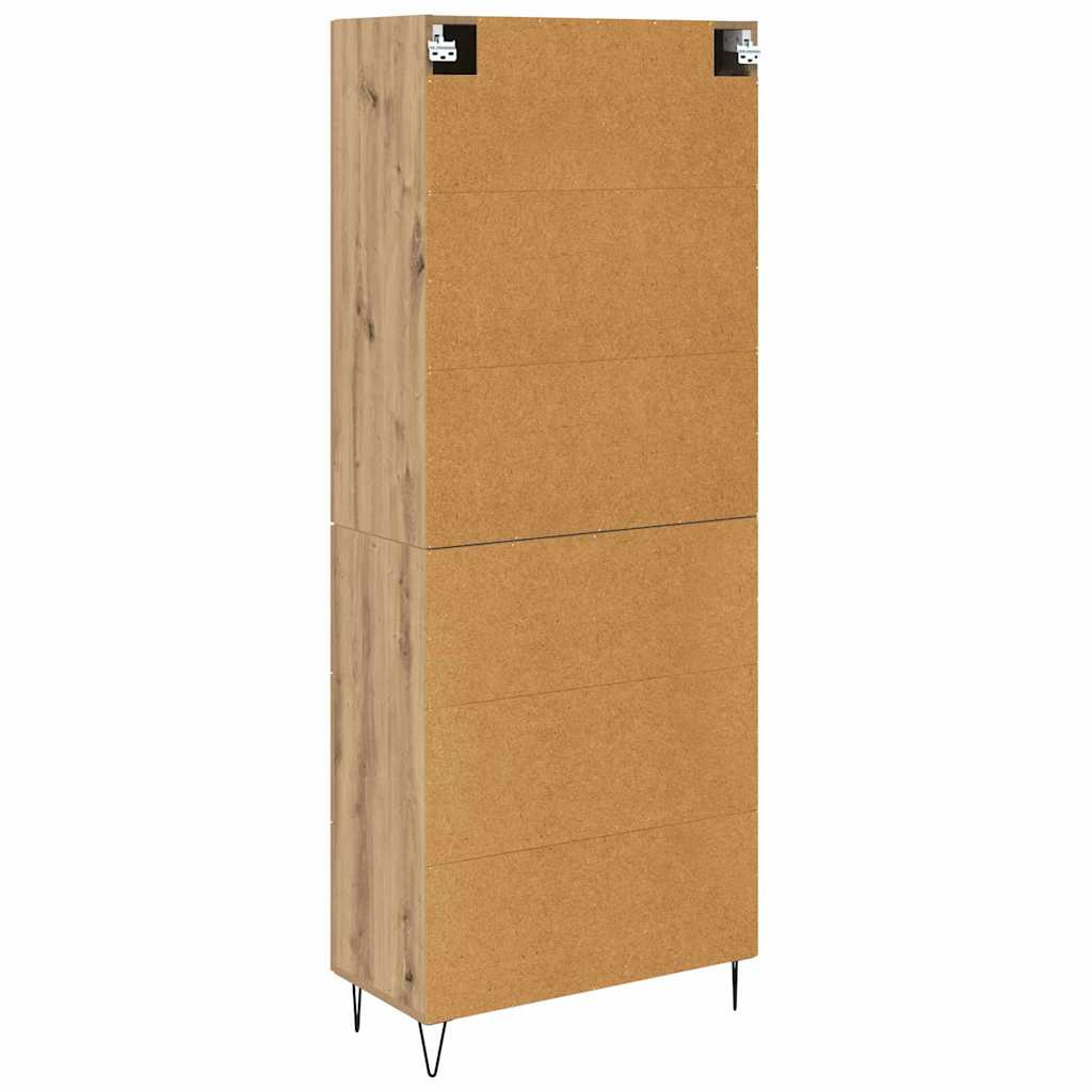Vysoký Bufet 2 Ks Artisanový Dub 69,5 X 34 X 180 Cm