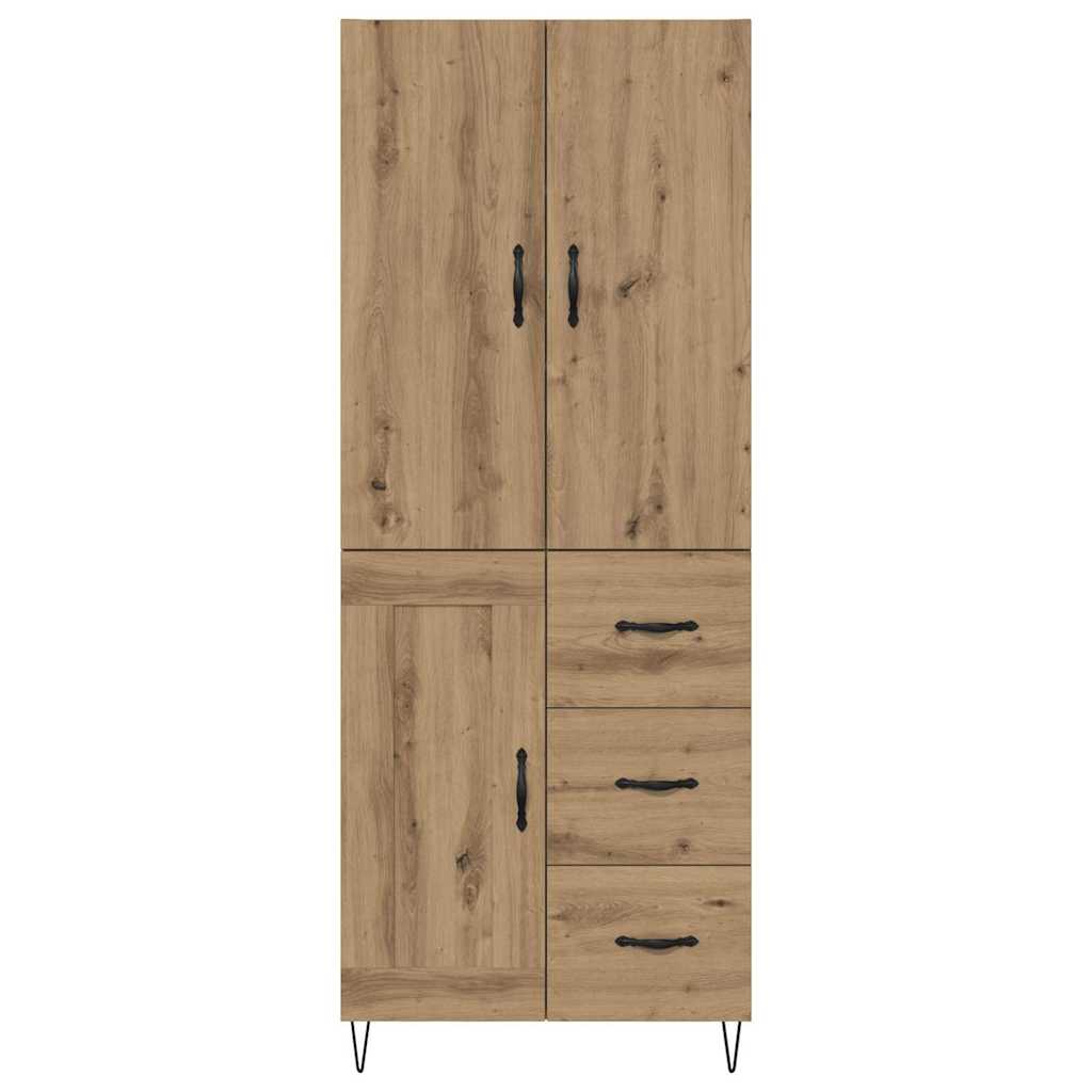 Vysoký Bufet 2 Ks Artisanový Dub 69,5 X 34 X 180 Cm