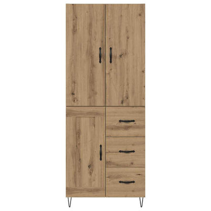 Vysoký Bufet 2 Ks Artisanový Dub 69,5 X 34 X 180 Cm