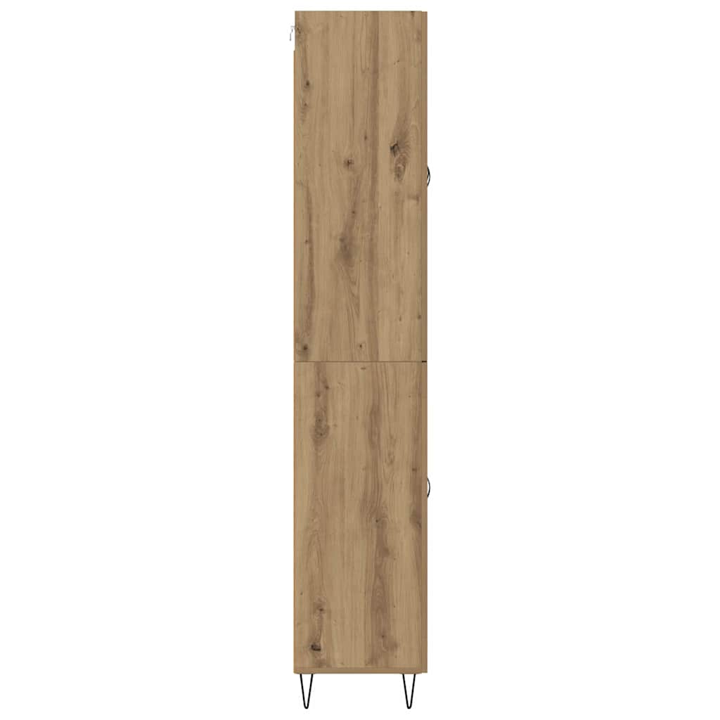 Vysoký Bufet 2 Ks Artisanový Dub 69,5 X 34 X 180 Cm