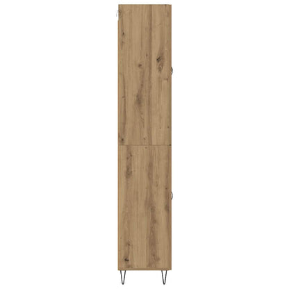 Vysoký Bufet 2 Ks Artisanový Dub 69,5 X 34 X 180 Cm