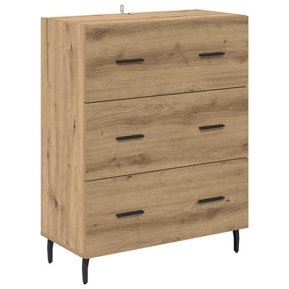 Vysoký Bufet 2 Ks Artisanový Dub 69,5 X 34 X 180 Cm