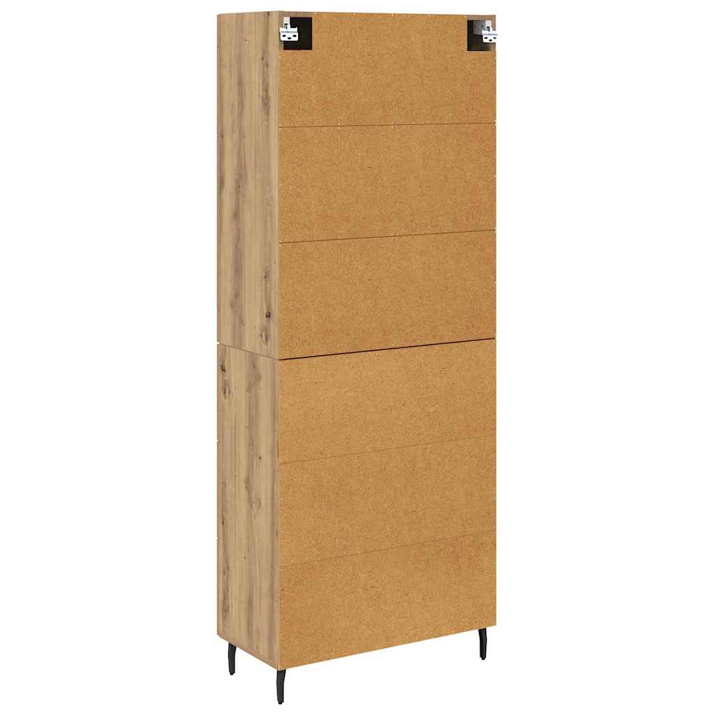 Vysoký Bufet 2 Ks Artisanový Dub 69,5 X 34 X 180 Cm
