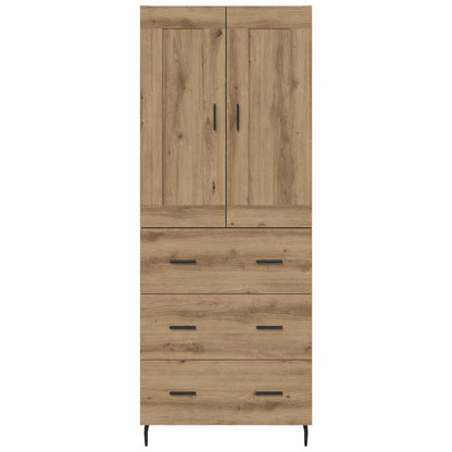 Vysoký Bufet 2 Ks Artisanový Dub 69,5 X 34 X 180 Cm