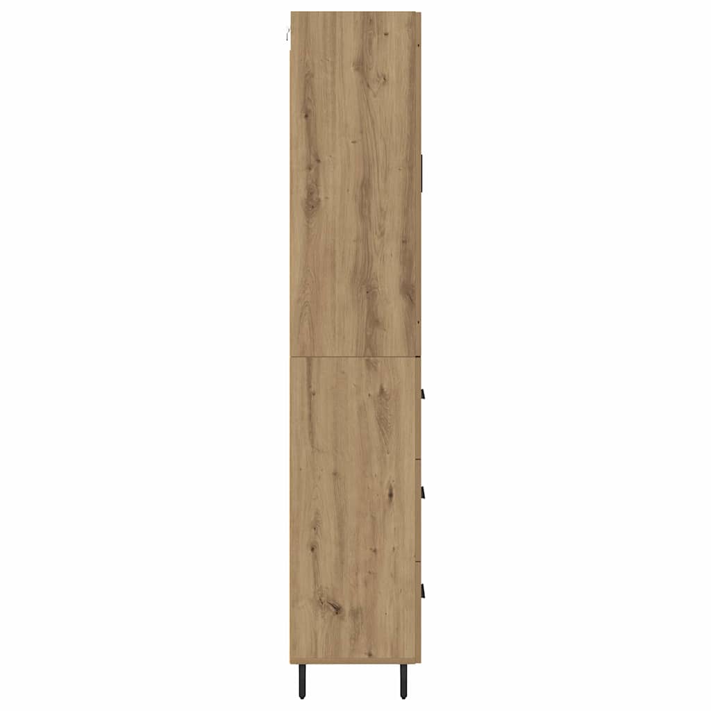 Vysoký Bufet 2 Ks Artisanový Dub 69,5 X 34 X 180 Cm